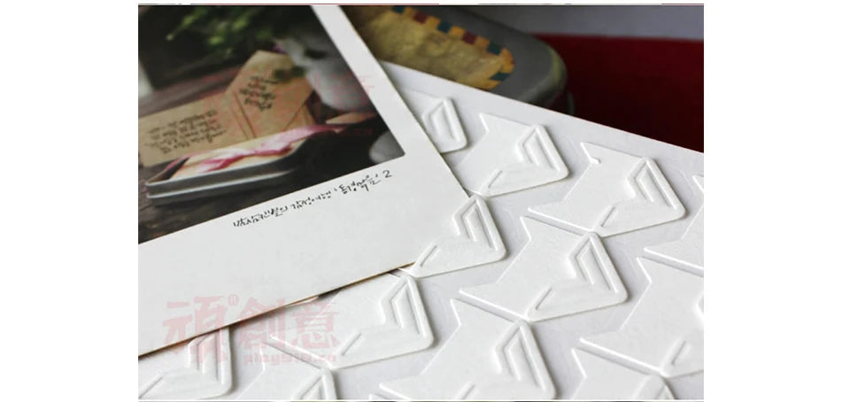 120 Pcs/Lot 5 Sheets DIY Vintage Corner Kraft Paper Stickers