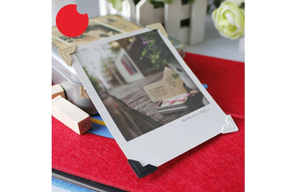 120 Pcs/Lot 5 Sheets DIY Vintage Corner Kraft Paper Stickers