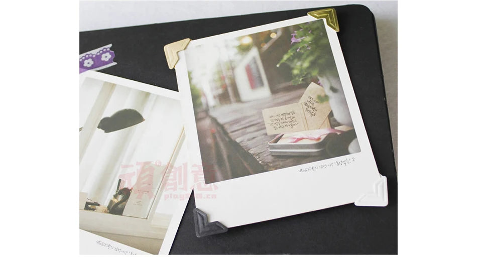 120 Pcs/Lot 5 Sheets DIY Vintage Corner Kraft Paper Stickers