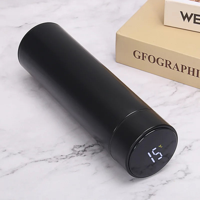 Smart Temperature Display Stainless Steel Vacuum Bottle – Customizable Logo