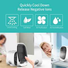 Mini Desktop Air Conditioner, Portable USB Air Conditioner