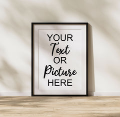 Custom Portrait, Custom Framed Poster With Pad, Custom Faceless Portrait, Personalized Photo, Custom Quote Print Sign, Custom Text On Frame