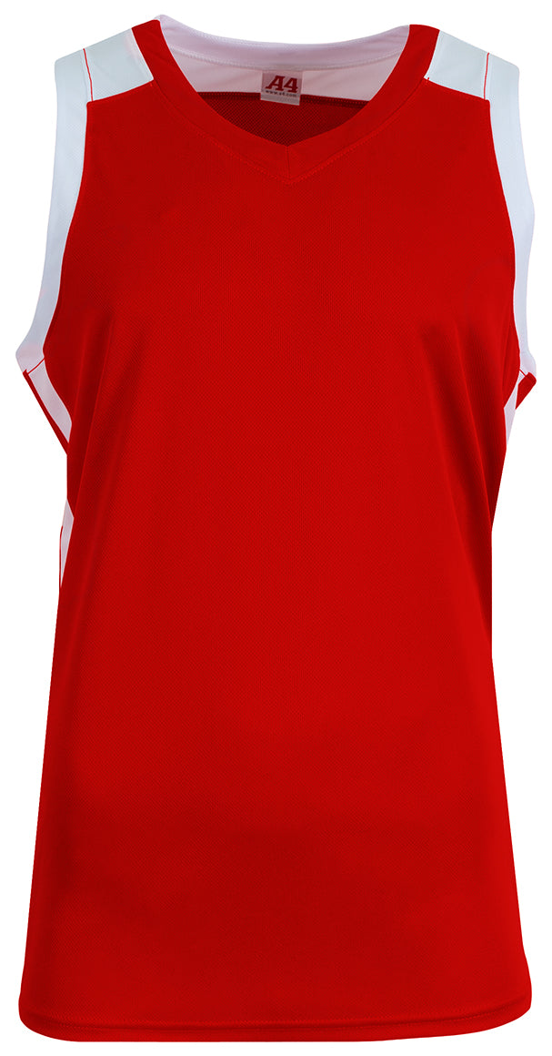 N2093 Scarlet/White, front view