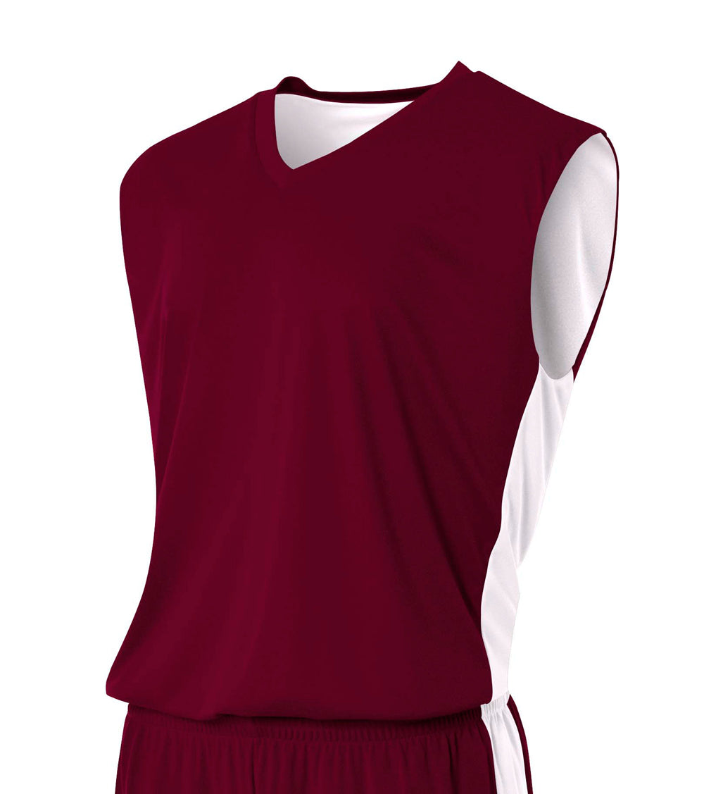 N2320 Maroon White, front view