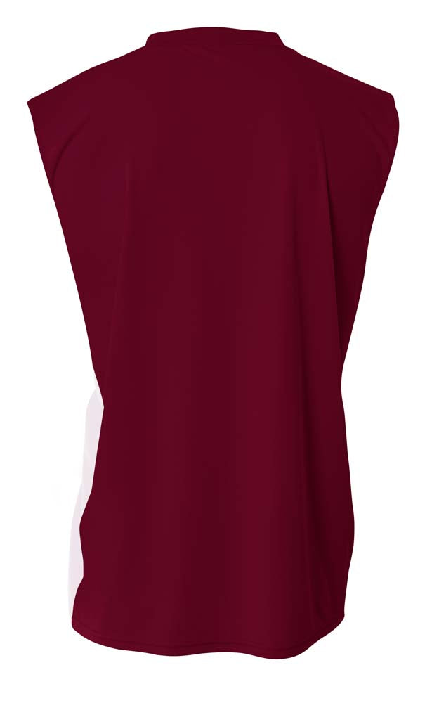 N2320 Maroon White, back view