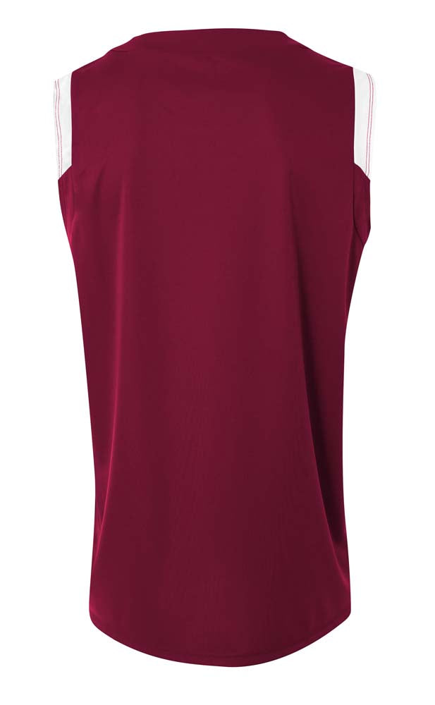 N2340 Maroon White, back view