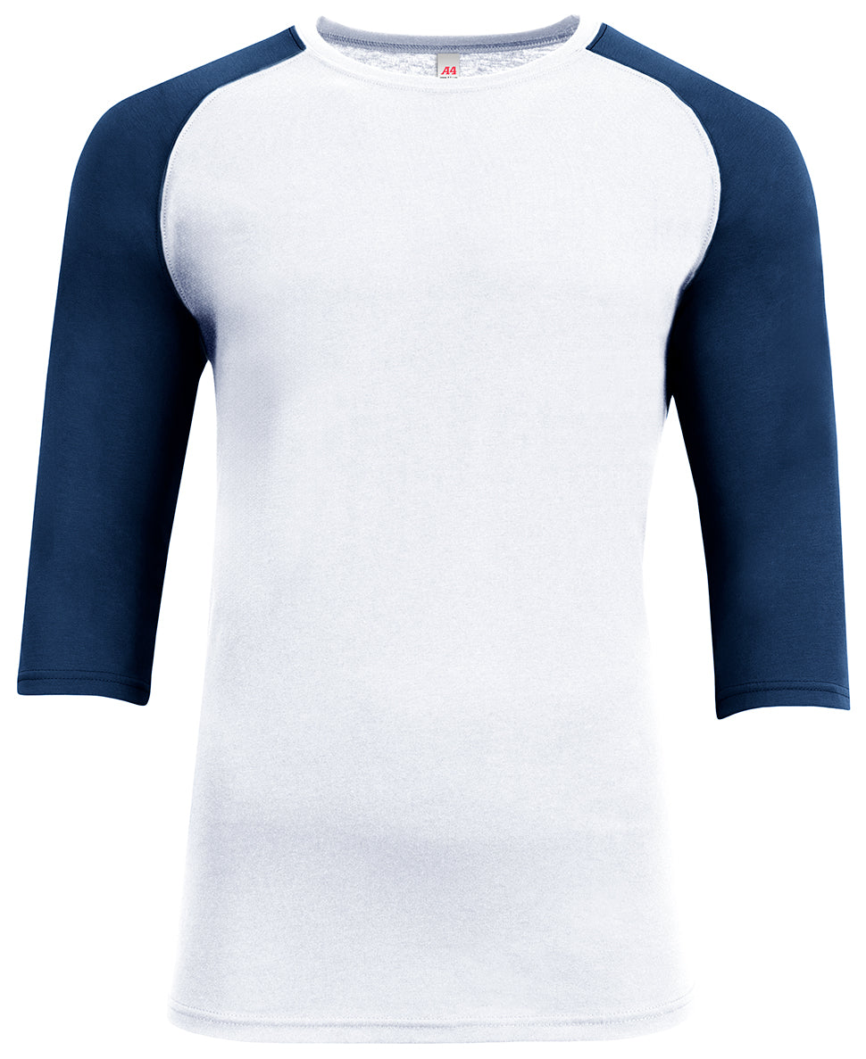 A4 N3514 in White/Navy, front view