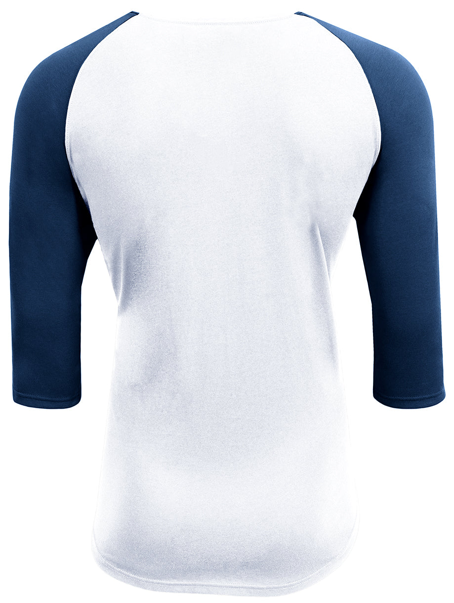 A4 N3514 in White/Navy, back view