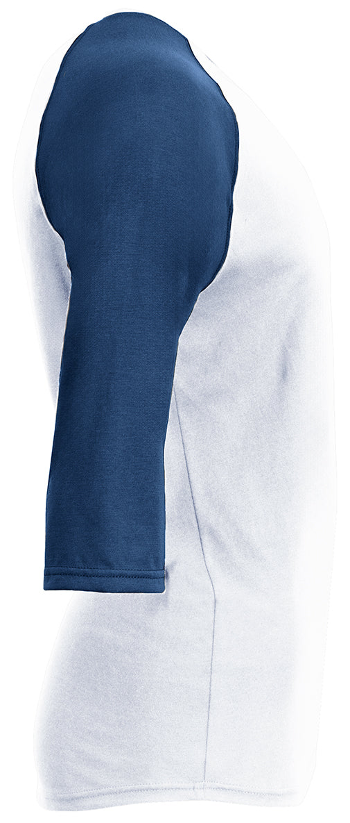 A4 N3514 in White/Navy, side view