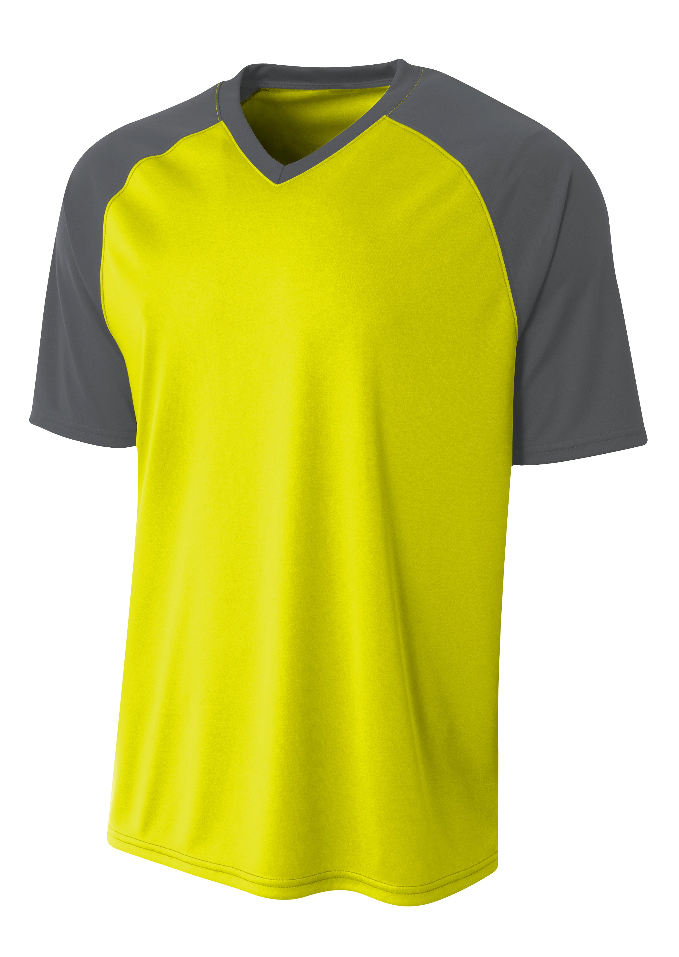 NB3373 Safety Yellow/Graphite, front view