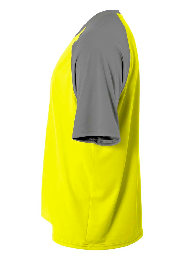 NB3373 Safety Yellow/Graphite, side view