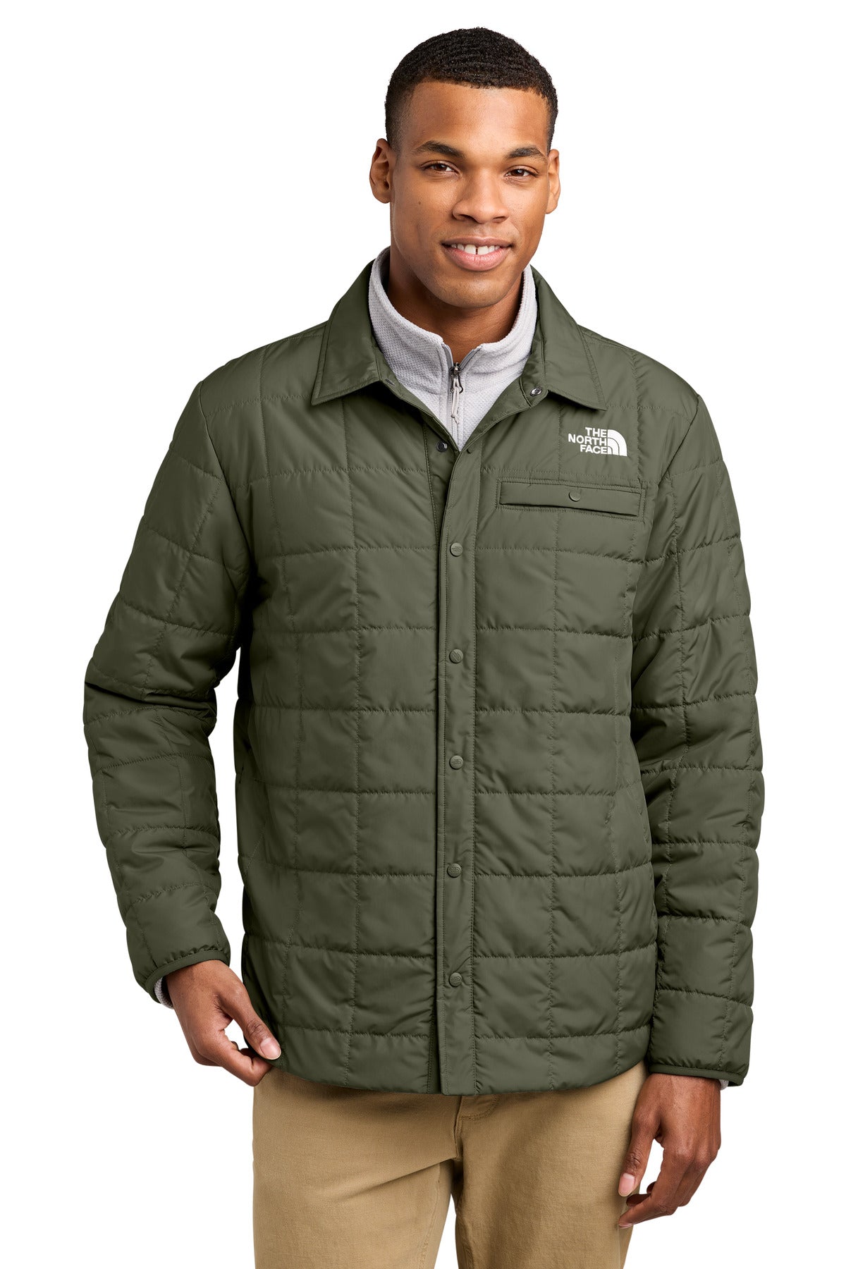 The North Face Iron Drift Quilted Shirt Jacket NF0A8JEX - New Taupe Green