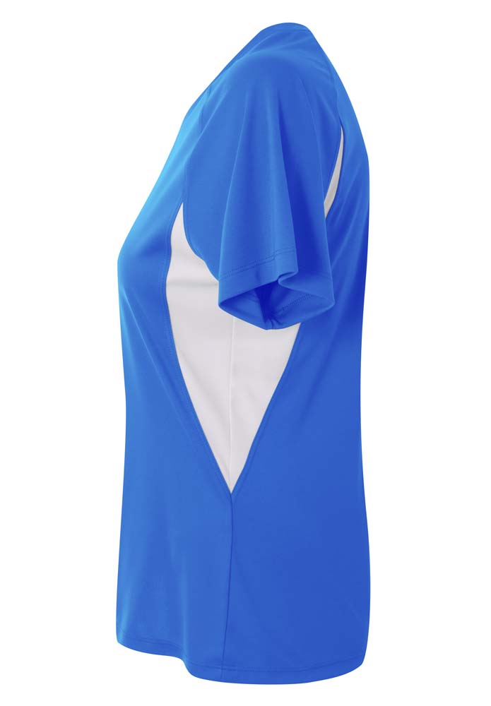 A4 Color Block Performance V-Neck - Royal/White side