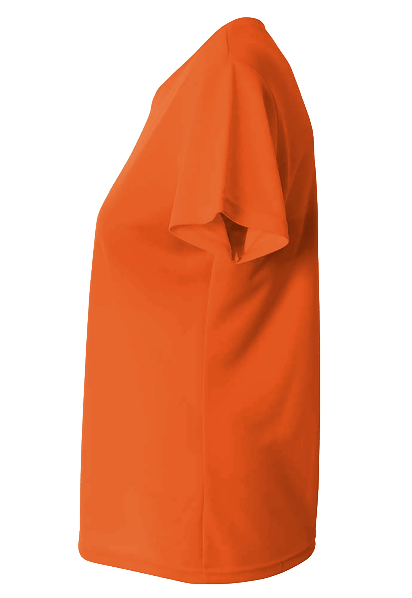 A4 V-Neck Bird’s Eye Mesh Tee - Athletic Orange side