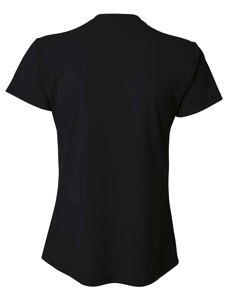 A4 V-Neck Bird’s Eye Mesh Tee - Black back