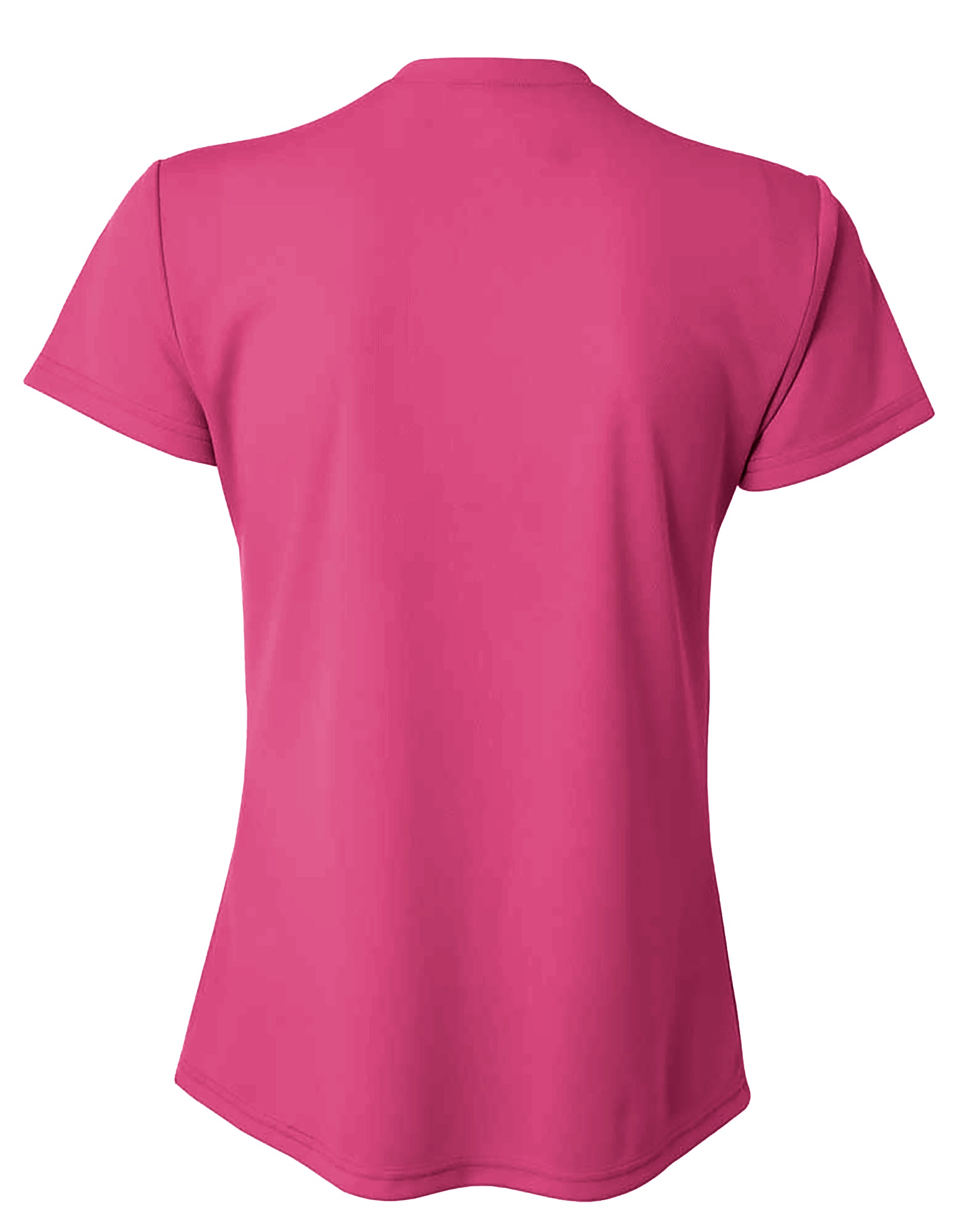 A4 V-Neck Bird’s Eye Mesh Tee - Fuchsia back