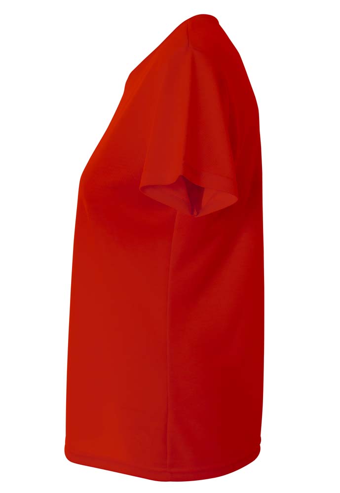 A4 V-Neck Bird’s Eye Mesh Tee - Scarlet side