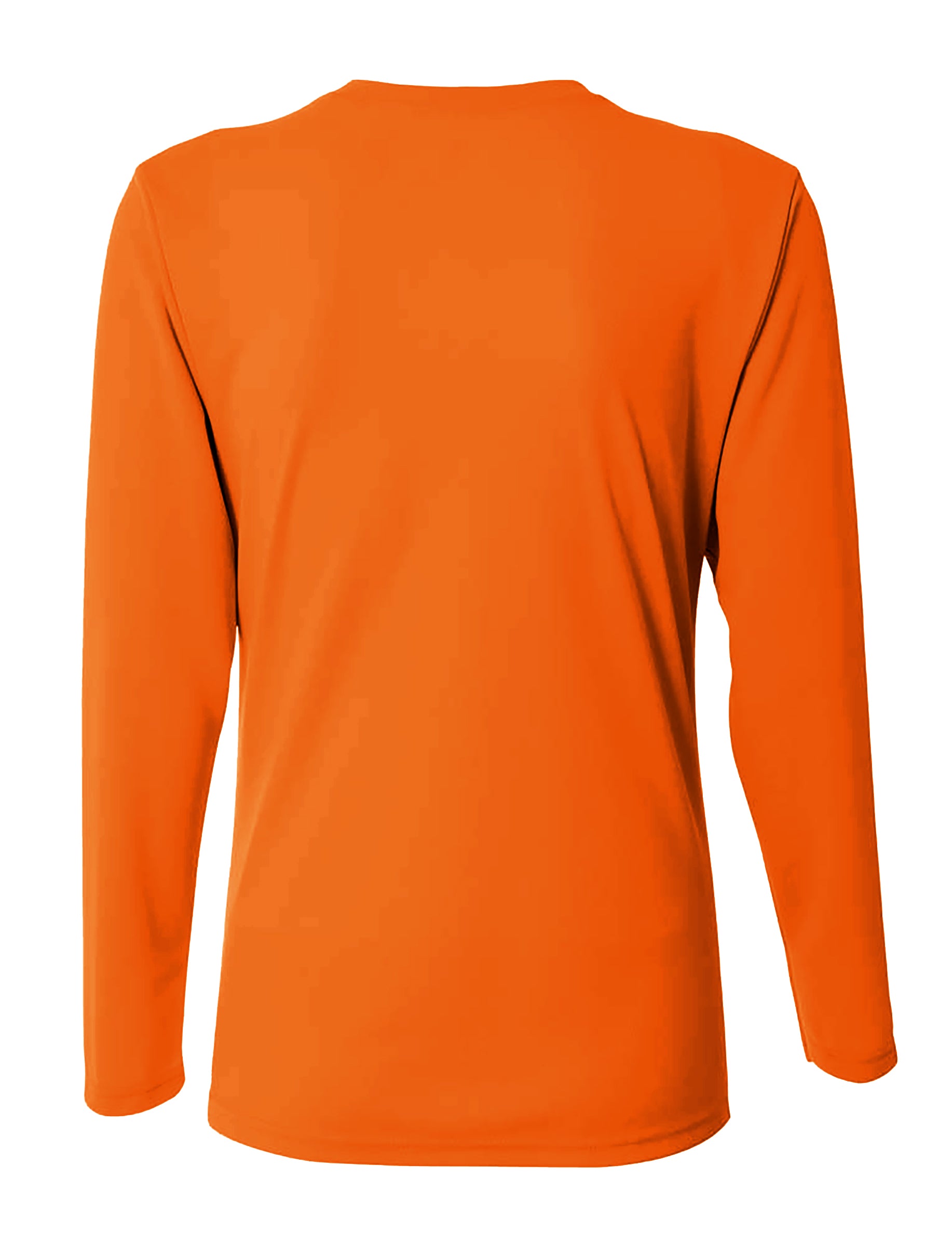 A4 Long Sleeve V-Neck Bird's Eye Mesh Tee - Athletic Orange back