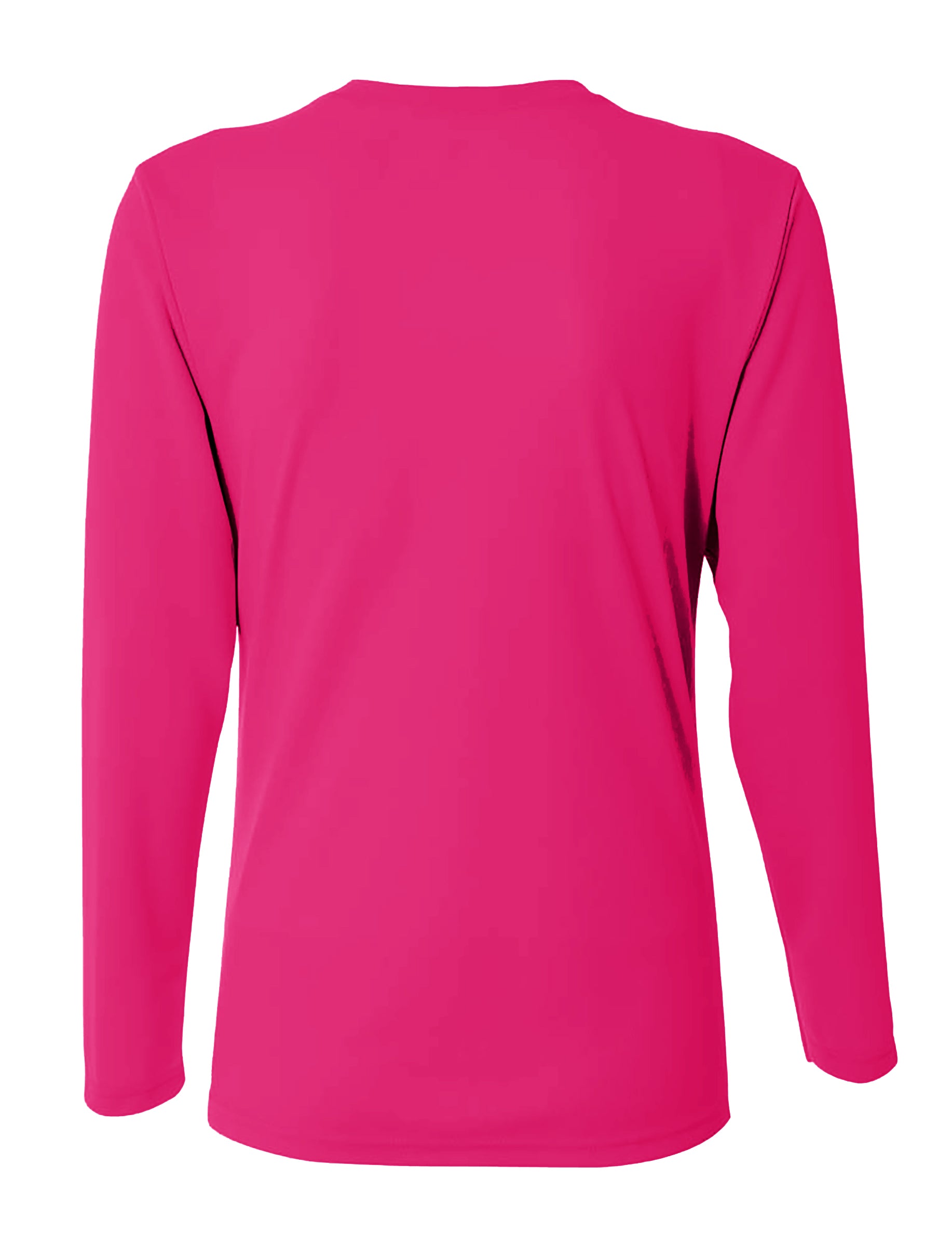 A4 Long Sleeve V-Neck Bird's Eye Mesh Tee - Fuchsia back