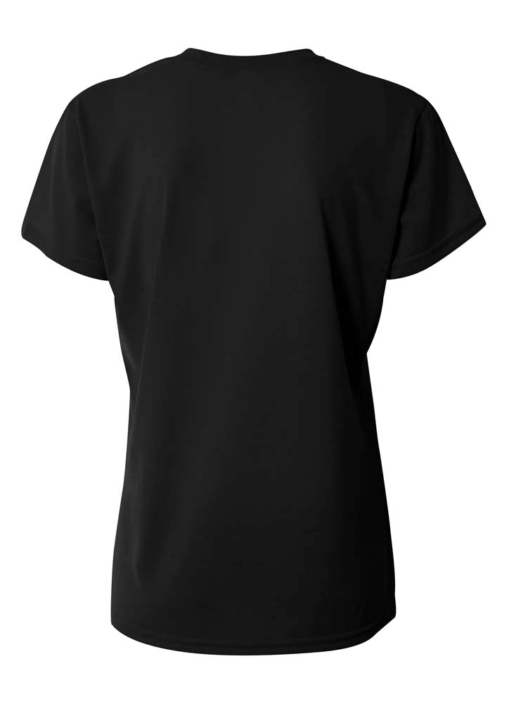 A4 Women's Spun Poly Tee - Black back