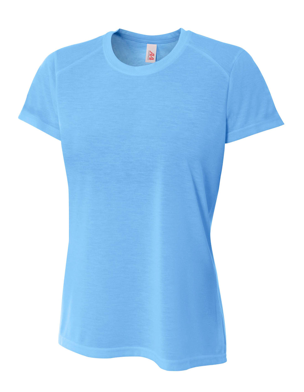 A4 Women's Spun Poly Tee - Ltblue front