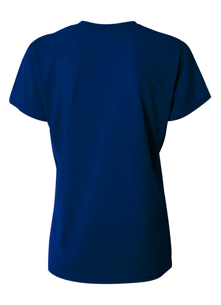 A4 Women's Spun Poly Tee - Navy back
