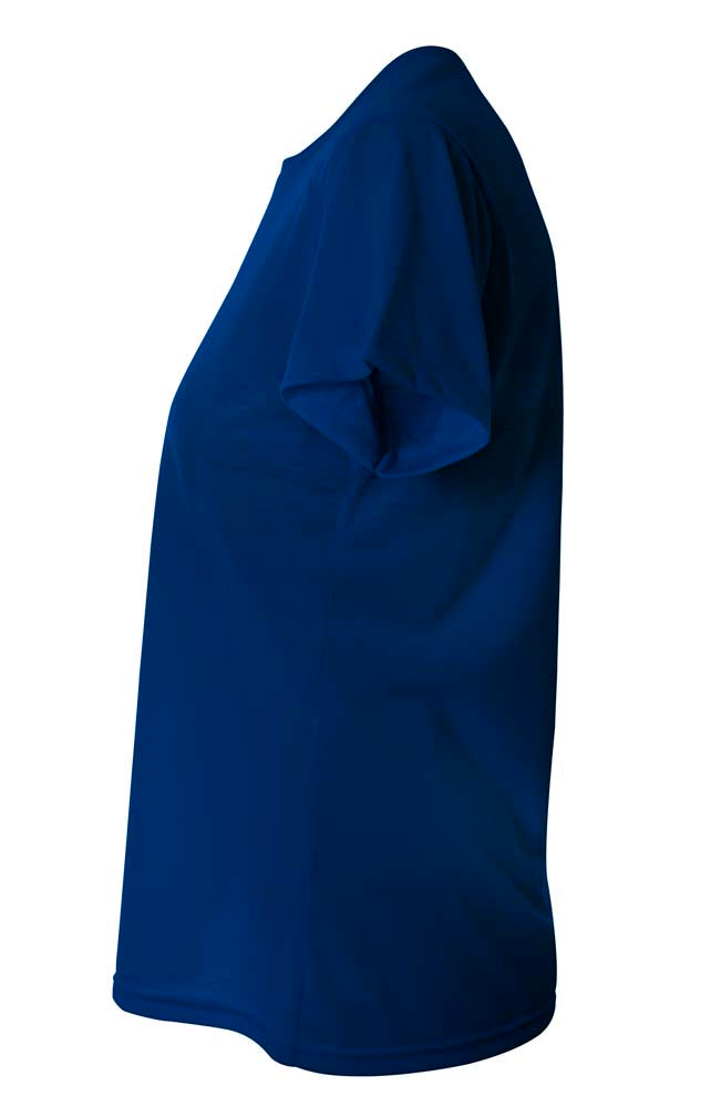 A4 Women's Spun Poly Tee - Navy side