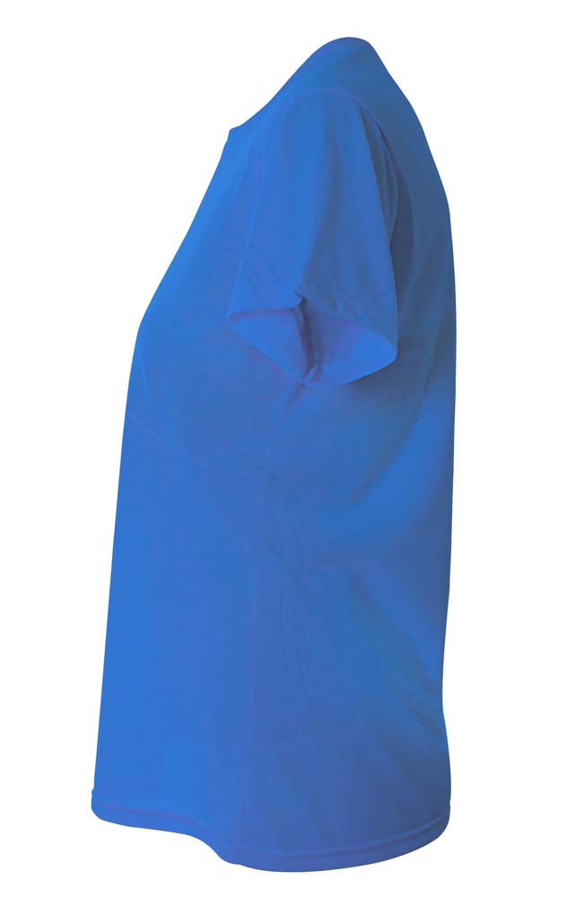 A4 Women's Spun Poly Tee - Royal side