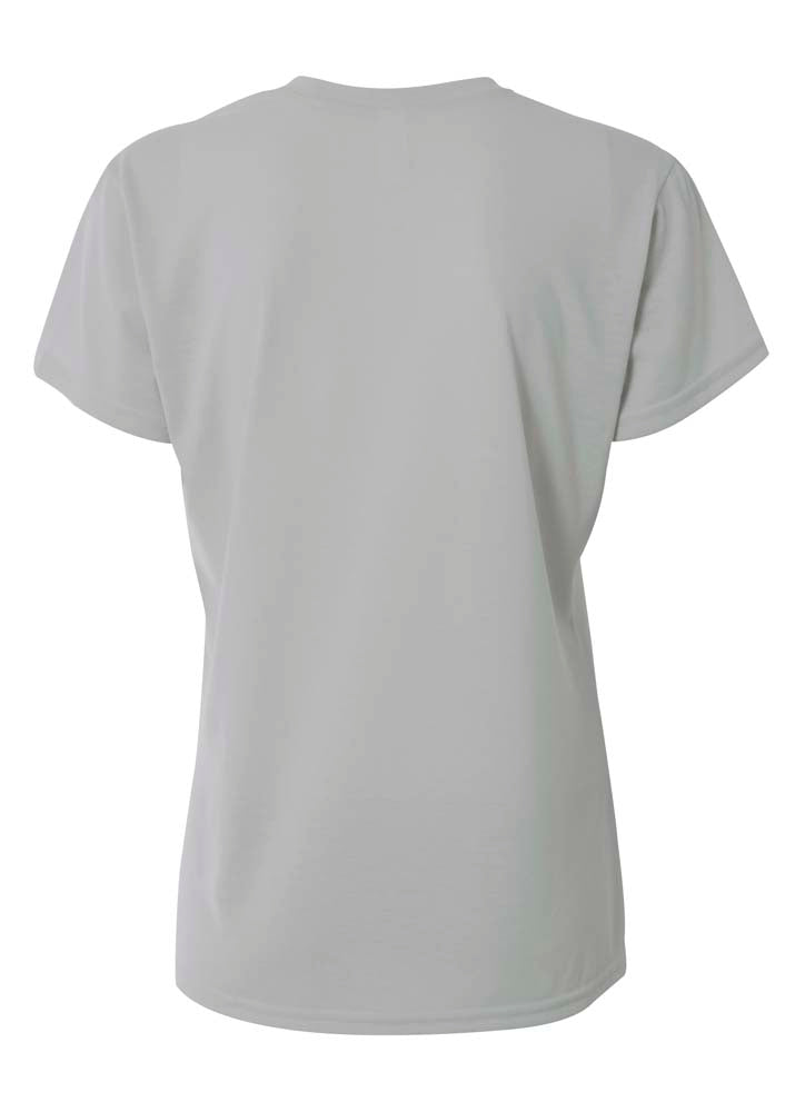 A4 Women's Spun Poly Tee - Silver back