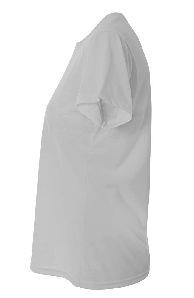 A4 Women's Spun Poly Tee - Silver side