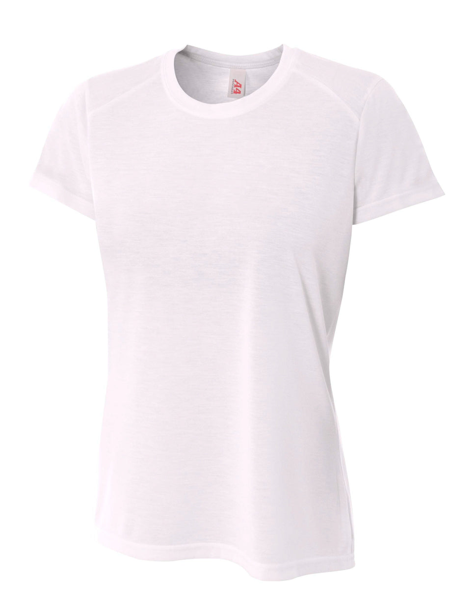 A4 Women's Spun Poly Tee - White front