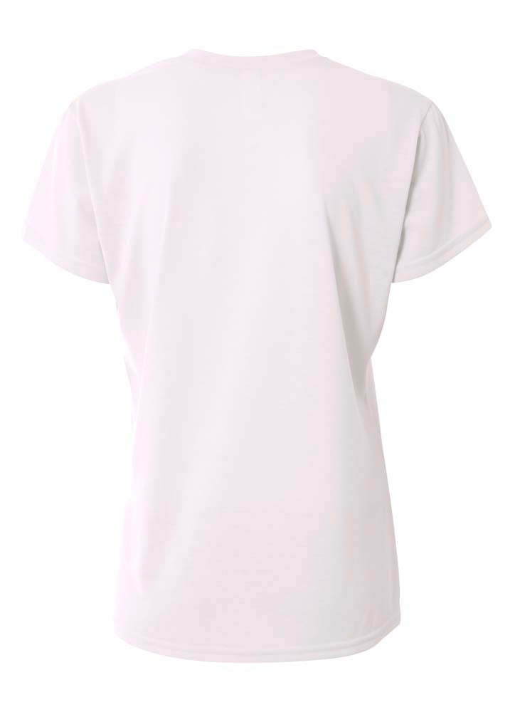 A4 Women's Spun Poly Tee - White back