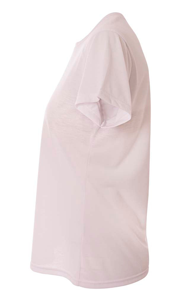A4 Women's Spun Poly Tee - White side