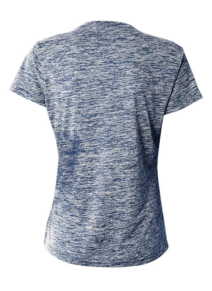 A4 Women's Space Dye Tech Tee - Navy back