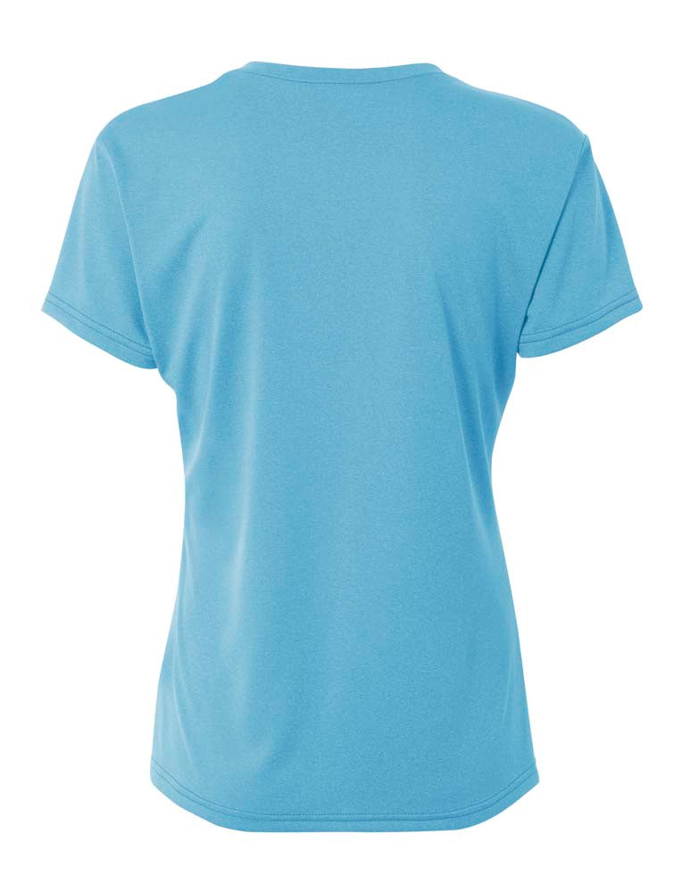 A4 Women's Topflight Heather Tee - Ltblue back