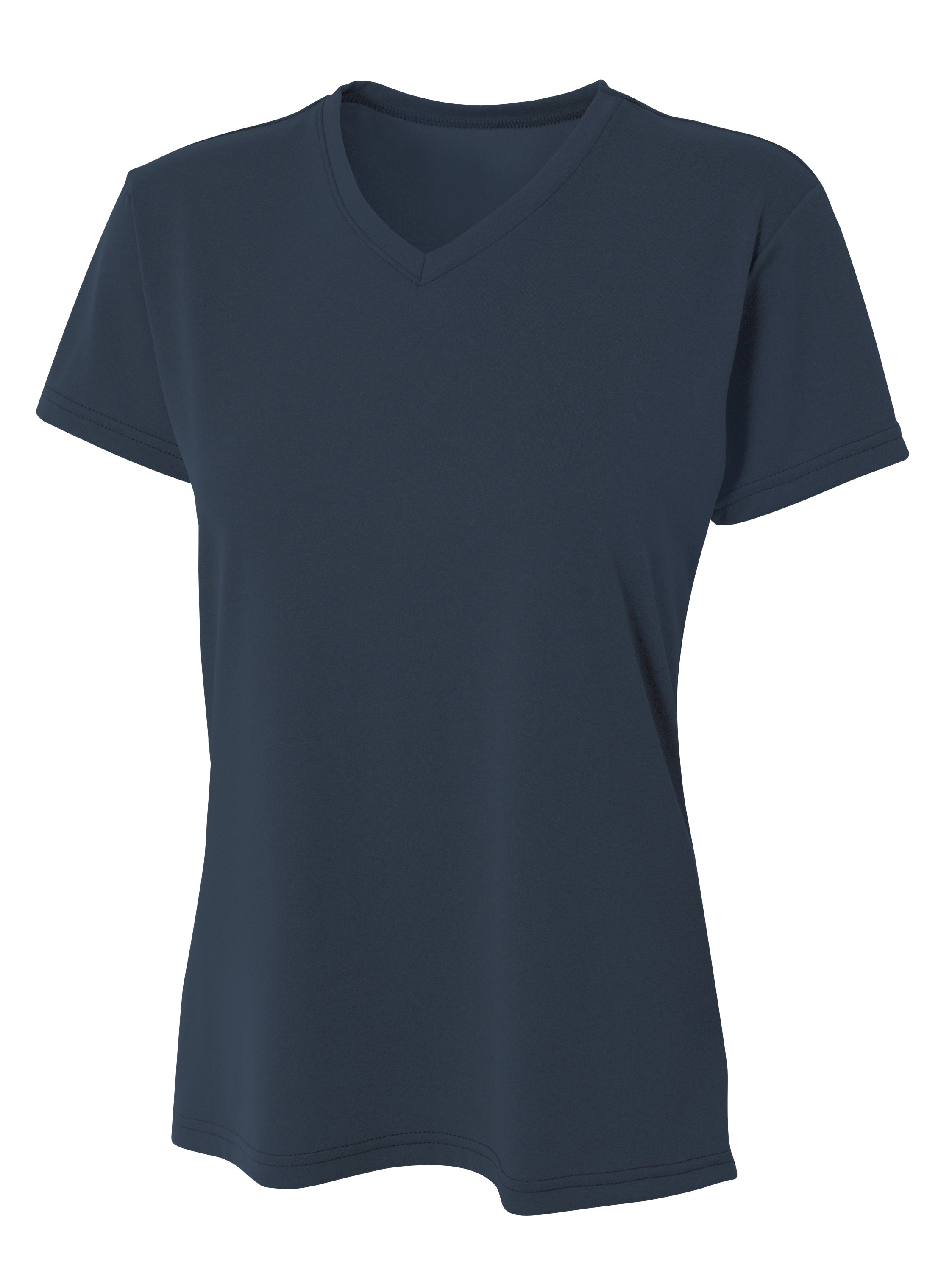 A4 Women's Topflight Heather Tee - Navy front