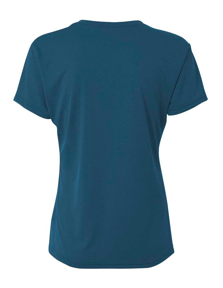 A4 Women's Topflight Heather Tee - Navy back