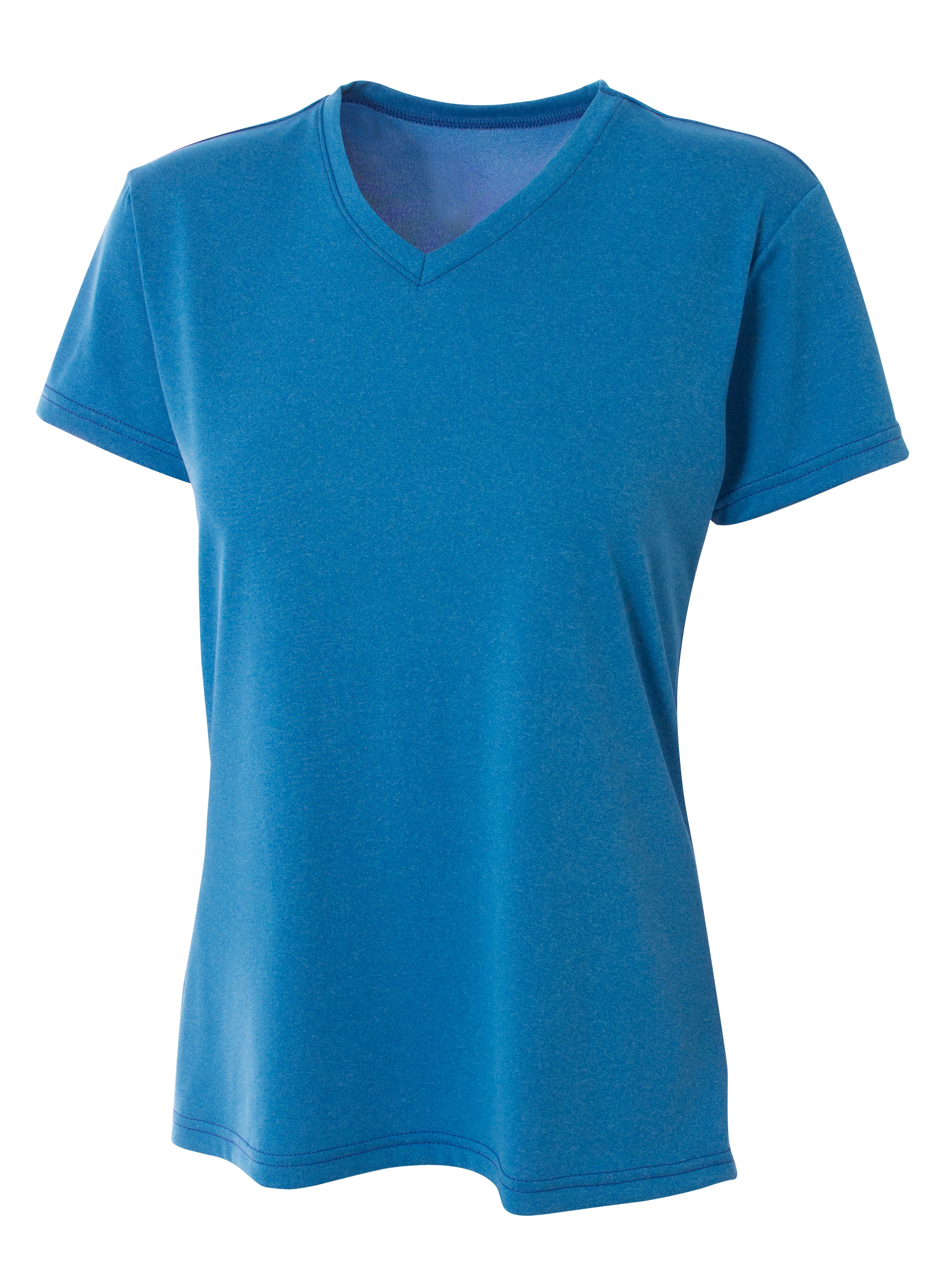A4 Women's Topflight Heather Tee - Royal front