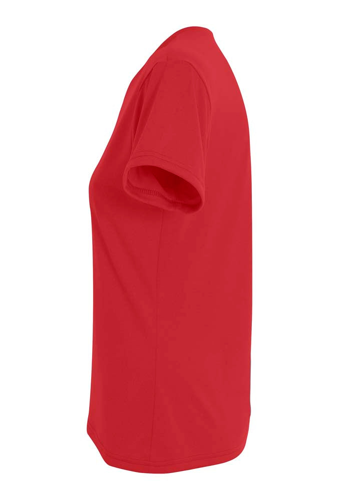 A4 Women's Topflight Heather Tee - Scarlet side