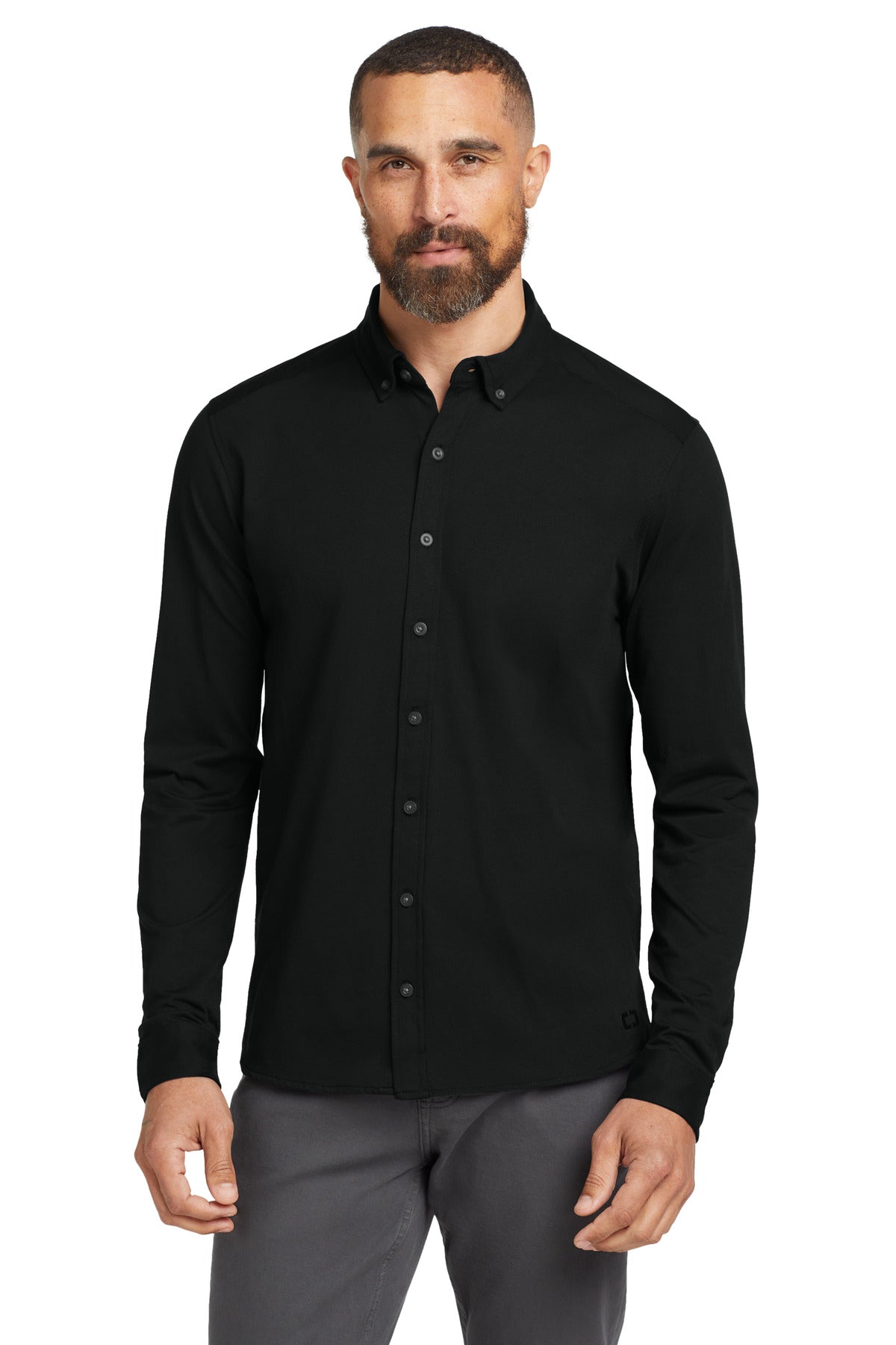 OGIO Code Stretch Long Sleeve Button-Up OG145 front