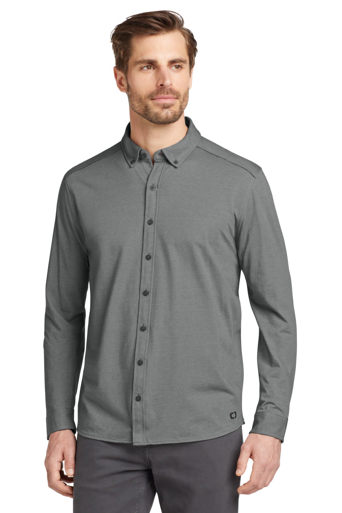 OGIO Code Stretch Long Sleeve Button-Up OG145 front