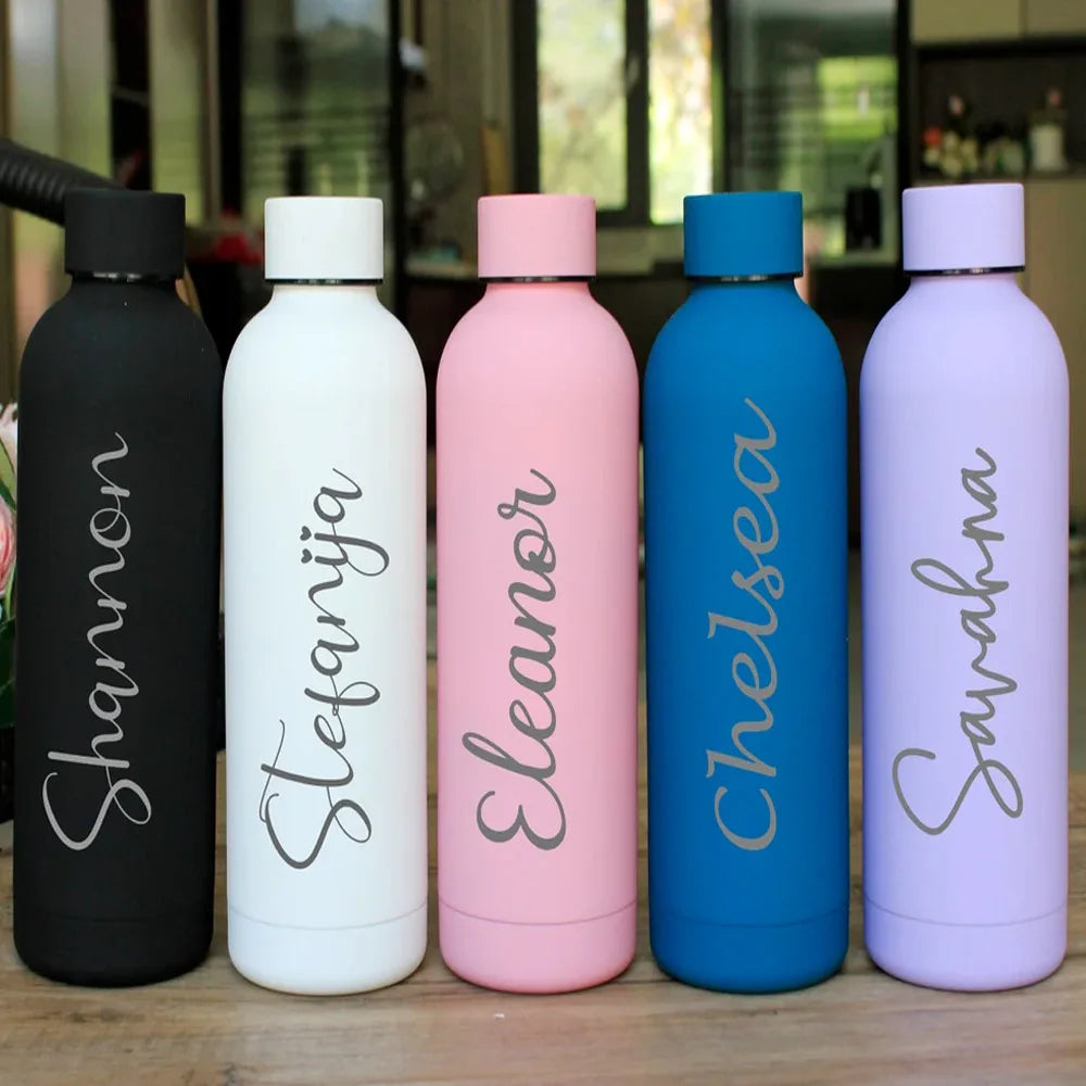 Customizable Narrow-Mouth Sports Water Bottle for Hiking, Camping & Workouts