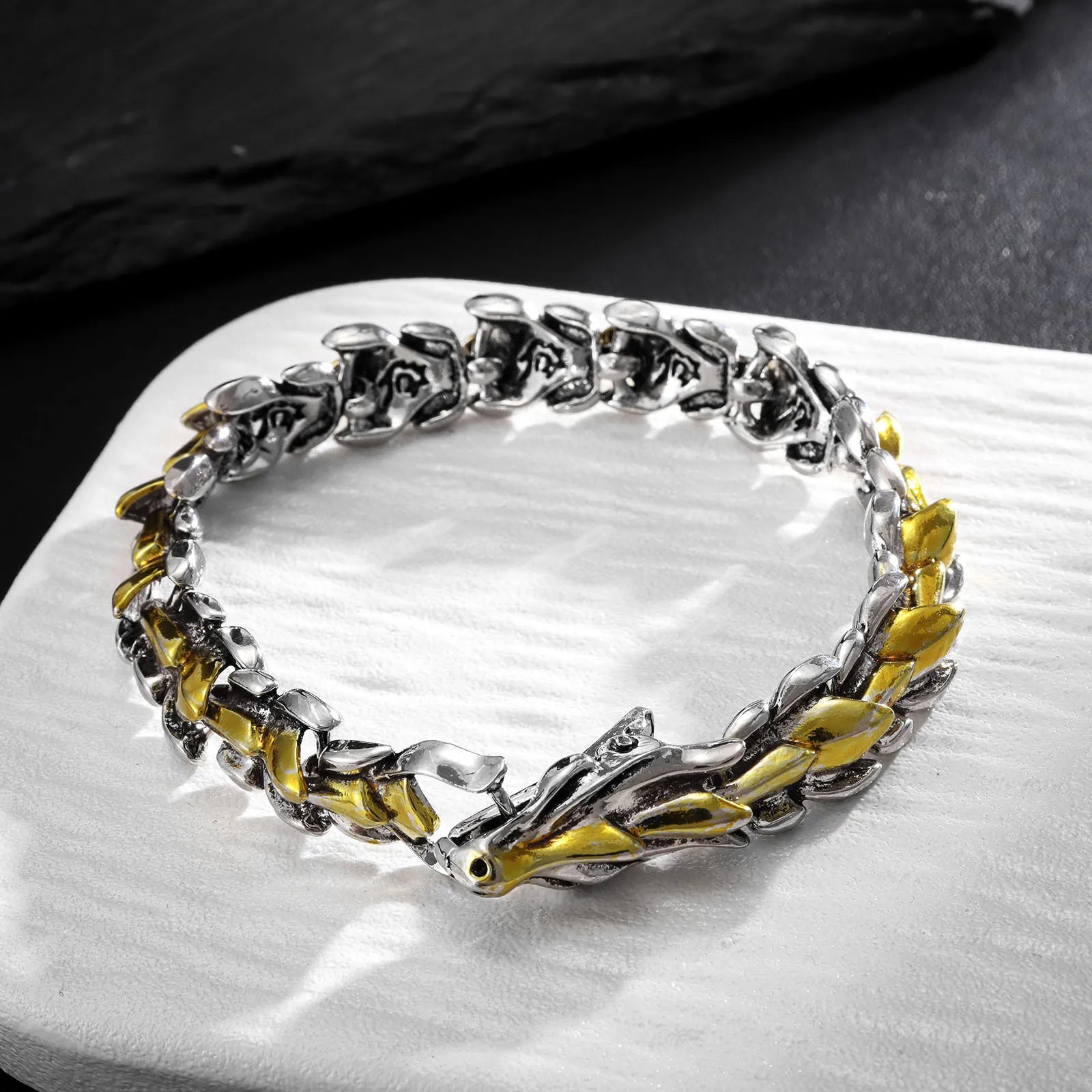 Men's Viking Dragon Punk Bangle Vintage Bracelet