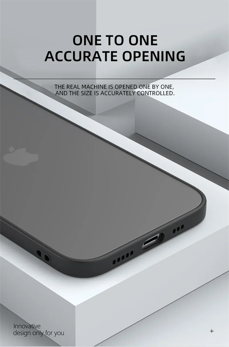 Vintage Shockproof Thin Matte Case For iPhone
