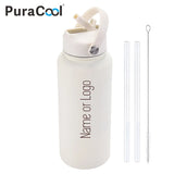 Custom Insulated Water Bottle with Straw