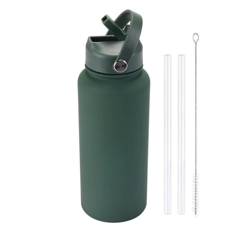 Custom Insulated Water Bottle with Straw