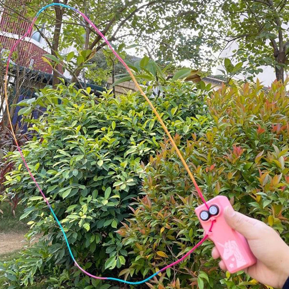 Dancing Toy Rope Launcher Propeller With Rope String Controller Handheld Loop Lasso Shooter Thruster Electric Toys For Children
