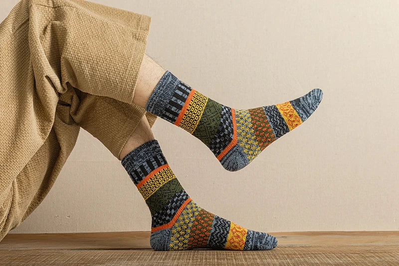 Vintage Thick Warm Socks Colorful Gift