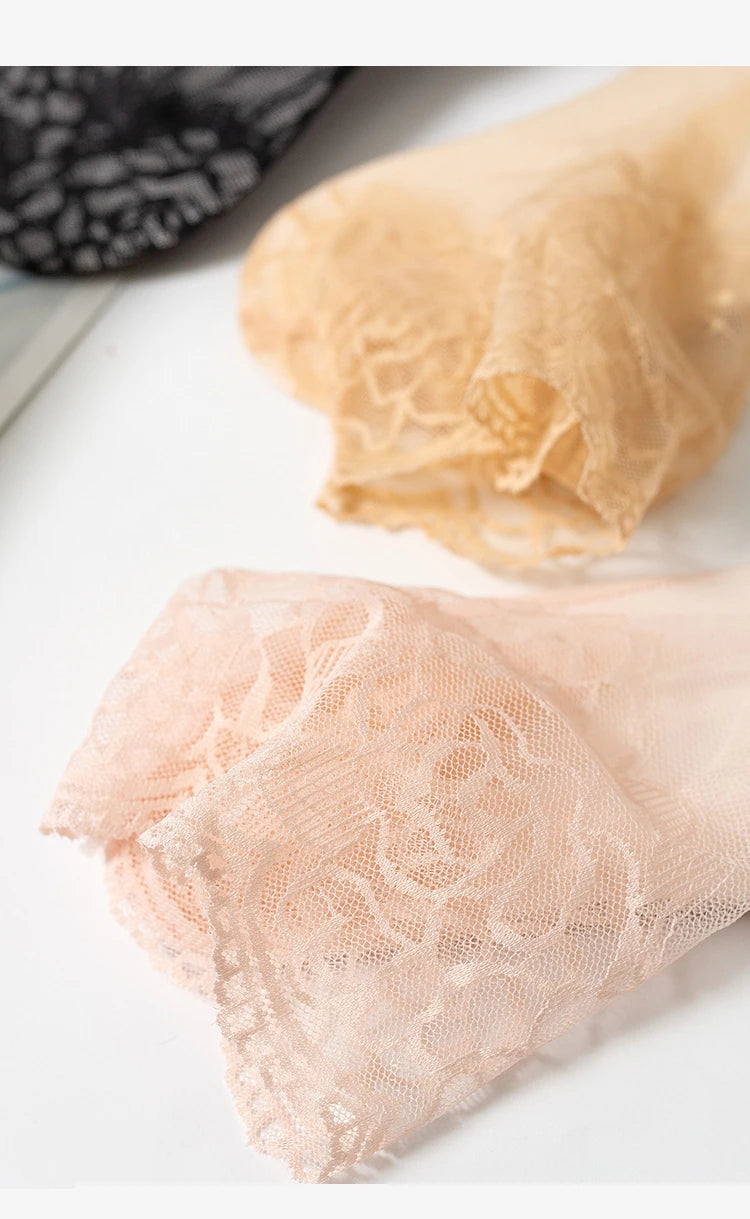 Vintage Lace Cotton Summer Floral Socks