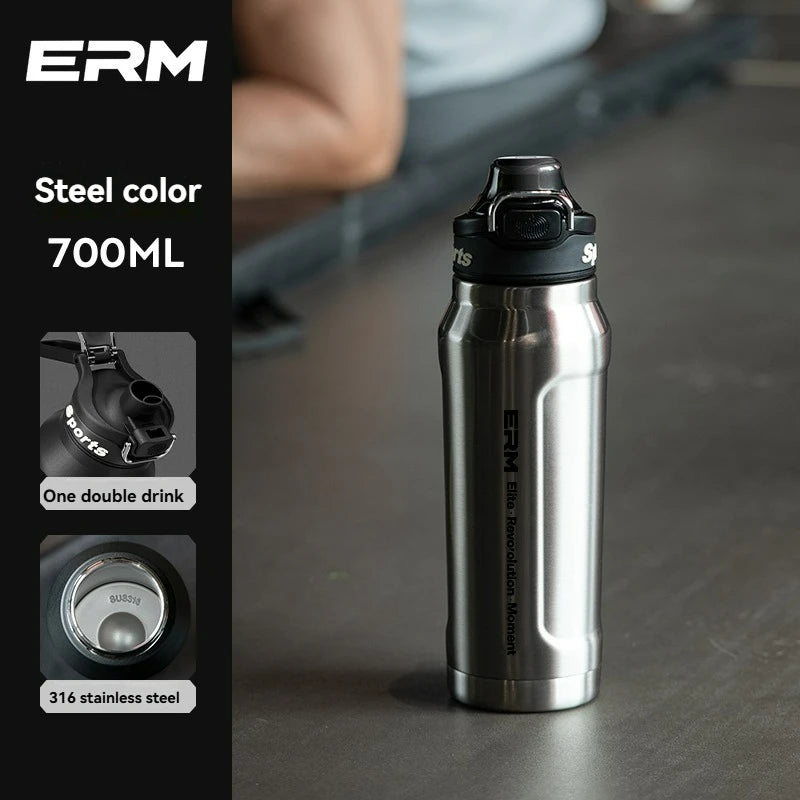 Stainless Steel Double-Wall Insulated Water Bottle with Handle